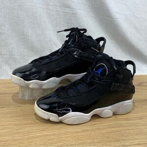 Jordan 6 Rings Space Jam Black Blue Athletic Shoes Youth Kid’s Size 4.5 Y